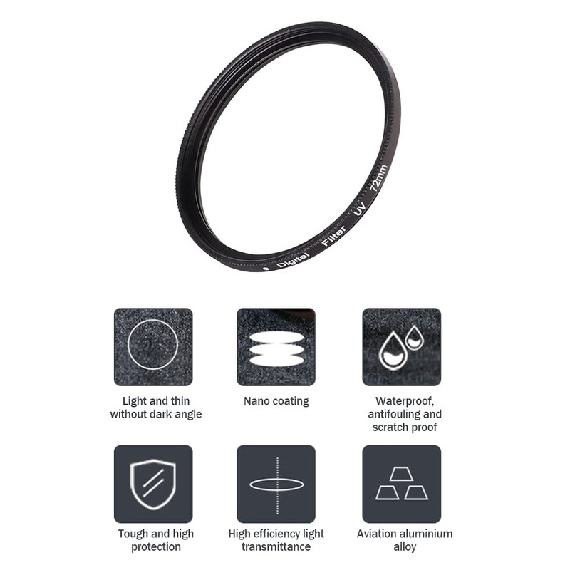 UV Filter 72 mm, UV Filter and Protective Filter, Ultraviolet