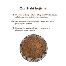High Grade Hojicha Powder | Master Roast 100 gr | HAKI TEA | Dark Roasted 100% Green Tea | Houjicha from Wazuka, Japan