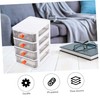 TEHAUX 1pc Transparent Desktop Storage Box Organizer for Office Supplies