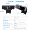 FHD 1080P USB PC Webcam with Auto Focus Microphone 60-Degree