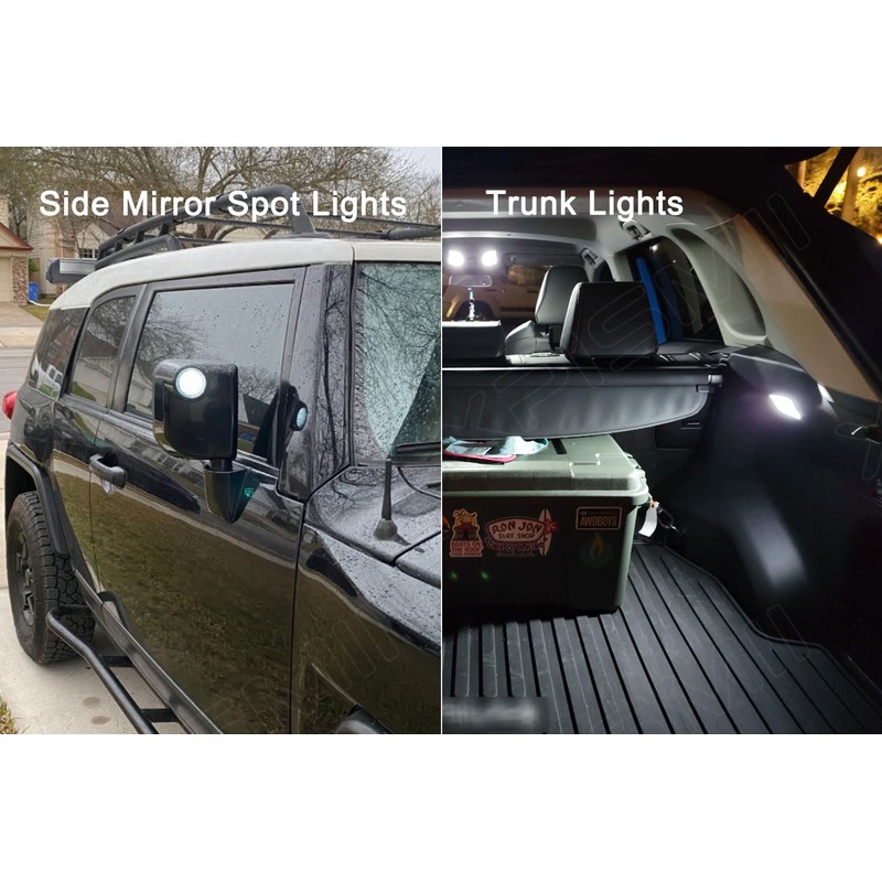 Xpismii 8 Piece 6000K White FJ Cruiser LED Interior Light