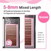 Beauty7 Brown Eyebrow Extensions Matte Individual Eyebrow False Lash Extension