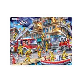 Larsen US21 Firefighters in Action, 45 Piece Boxless Tray & Frame Jigsaw Puzzle