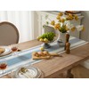 Caflife Boho Table Runner Blue and White for Modern Farmhouse