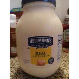 Hellmann's Real Mayonnaise Jar, Condiment for Sandwiches, Salads, 1-gallon 128oz