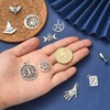 Stiesy 100Pcs 10 Styles Antique Style Witchcraft Theme Charms Tibetan