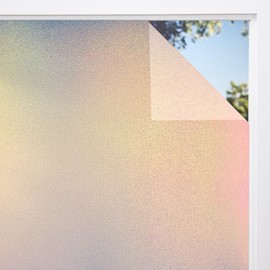 Gorilla Guard Two Way Sun Blocking Window Privacy Film, 23.6" x 78.7”, Strong Static Clings to Glass Windows, Peel and Stick, Removable No Residue Stickers, Decorative Bathroom Door Coverings, Rainbow