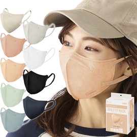 [アイリスオーヤマ] マスク 不織布 立体マスク 3Dマスク 30枚入 ふつうサイズ 立体 個包装 不織布マスク 小顔 デイリーフィット DAILY FIT 夏用 夏カラー 爽やか 涼しげカラー 血色マスク チークマスク カラーマスク くちばし おしゃれ 耳が痛くならない RK-F30SSB シルクベージュ