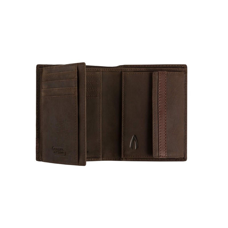 camel active Taipeh Herren Geldbörse Hochformat RFID Leder Mittelgroß Braun