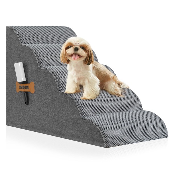 High Density Foam Dog Stairs Ramp for Beds Couches, Romrol
