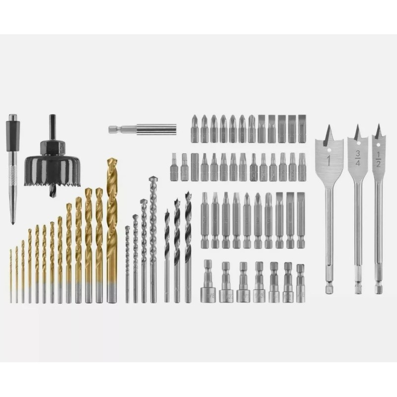 HART 70-Piece Drill and Drive Bit Set with Protective Storage