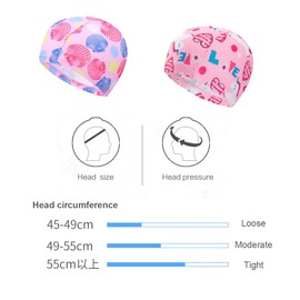 JOCXZI Swimming Caps for Kids, 2 Pieces Boys and Girls Aged 1-8 Years, Comfortable Fit for Long and Short Hair