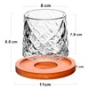 Vaso Giratorio 360° Antiestrés Para Coctelería Base De Bambú