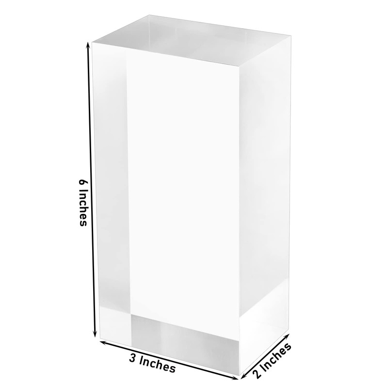 CiaoHER 2in Thickness Solid Acrylic Cube Display Block Clear Polished
