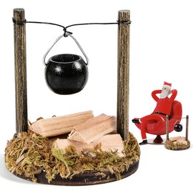 Gnome Accessories Christmas, 1/12 Dollhouse Accessories, Christmas Miniature Campfire, Mini Boiler, Firewood, Fireplace, Miniature Fireplace, Decoration, Miniature Gnome Accessories, Campfire