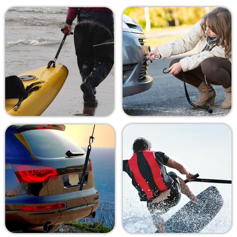 Quick Hood Loops,4 Pack Trunk Anchor Kayak Tie Downs with