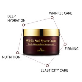 The Skin House Wrinkle Snail System Cream (100 ml, 3.38 fl.oz.) Anti-Wrinkle Anti-Ageing Cream with Snail Mucine Moisturising Cream Skin Elasticity Night Cream
