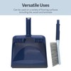 Casabella Wayclean Handheld Angled, Medium, Grey Dustpan and Brush Set,