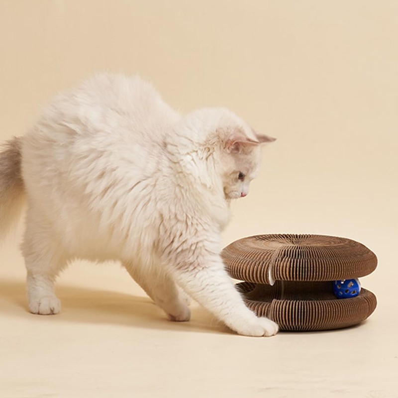 Cat Scratcher, Kitty Kurlz Cat Toy, Reversible Infinity Style Magic