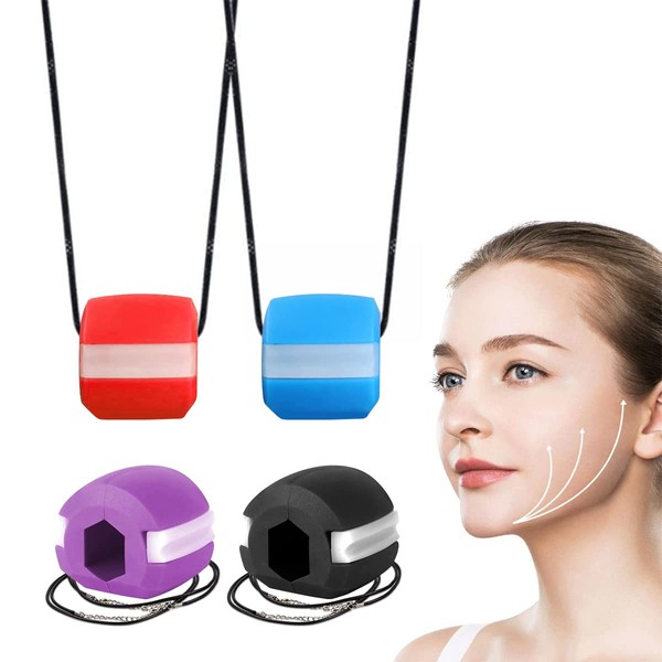Jaw Trainer, Forreen 4 Pieces Face Firmer Jaw Exerciser Exercise