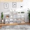 WEXCISE Portable Shoe Rack Organizer with Door, 48 Pairs Shoe