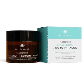 Tagescreme Hyaluron + Ectoin + Aloe - Anti Aging Creme für Frauen und Männer, Gesichtspflege, Feuchtigkeitscreme Gesicht - Feuchtigkeitsspendend, Für Empfindliche Haut - PERLENBUCHT