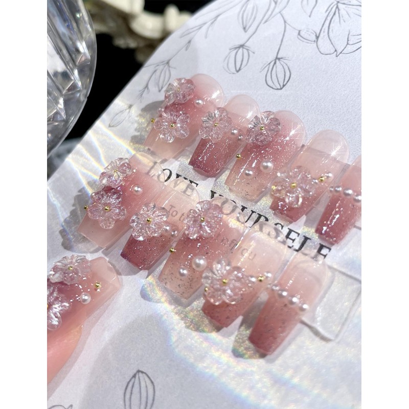happykau Nail Tips, Set of 24, Nail Tips, Short, False