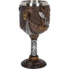 Nemesis Now Valhalla Goblet 17cm, Resin w/Stainless Steel Insert, Brown,