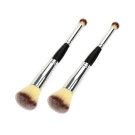 2 Pack Brochas Para Polvo Brocha De Maquillaje Herramienta Para Polvos Sueltos Brocha Para Colorete Brocha De Doble Punta Aplicador De Polvo Suelto Brocha Para Base Herramienta