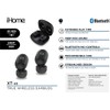 iHome XT-45 - Auriculares inalámbricos con funda de viaje recargable,