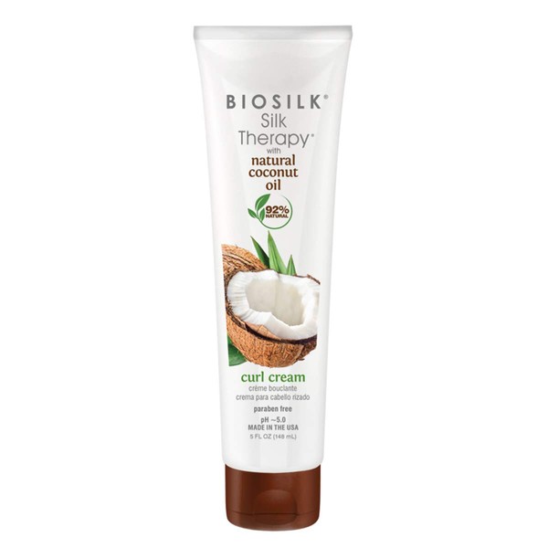 Biosilk Silk Therapy with Organic Coconut Oil Curl Cream Unisex Cream 5 oz