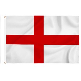 Solihigh England St Georges Flag 5ft x 3ft for St. George's Day Decorations, 1Pcs Large Flag Double Side with Brass Eyelets for Rugby Football World Cup Six Nations Garden Street Party Decor