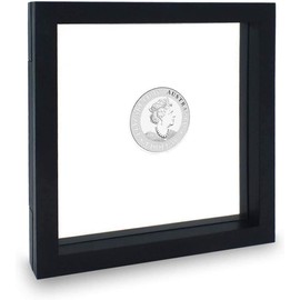 SAFE 4509 Floating Frame Black 18 x 18 cm Coin Frame Object Frame Coin Stand 3D Frame Black for Your Coins, Minerals or Model Cars
