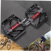 Kisangel 2pcs Lightweight Bike Pedals Non- Bearing Treadles for Smooth