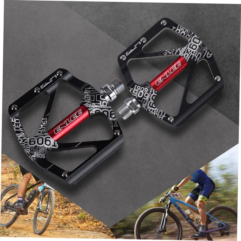 Kisangel 2pcs Lightweight Bike Pedals Non- Bearing Treadles for Smooth