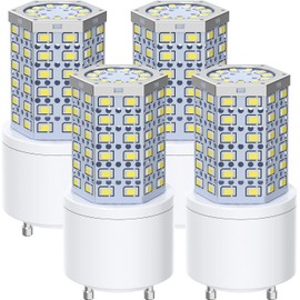 TJBB 4 Pack 10W GU24 LED Light Bulb 2700K Warm White High Brightness for Bathroom Ceiling Fan 13W 18W 23W T2 Spiral CFL Light Replacement, Not dimmable