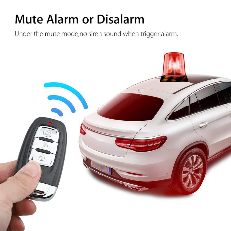 HIWOWSPORT 9pcs Car Keyless Entry Engine Start Alarm System Push