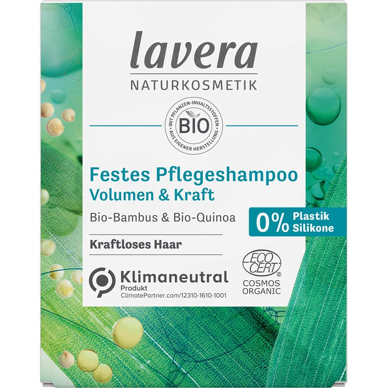 lavera, Solid Care Shampoo Volume Strength Shampoo without Silicones Certified