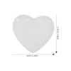 Luxshiny Heart Ceramic Plate, White, Solid, Reusable, Dishwasher Safe, 21.00X19.00X2.50CM,