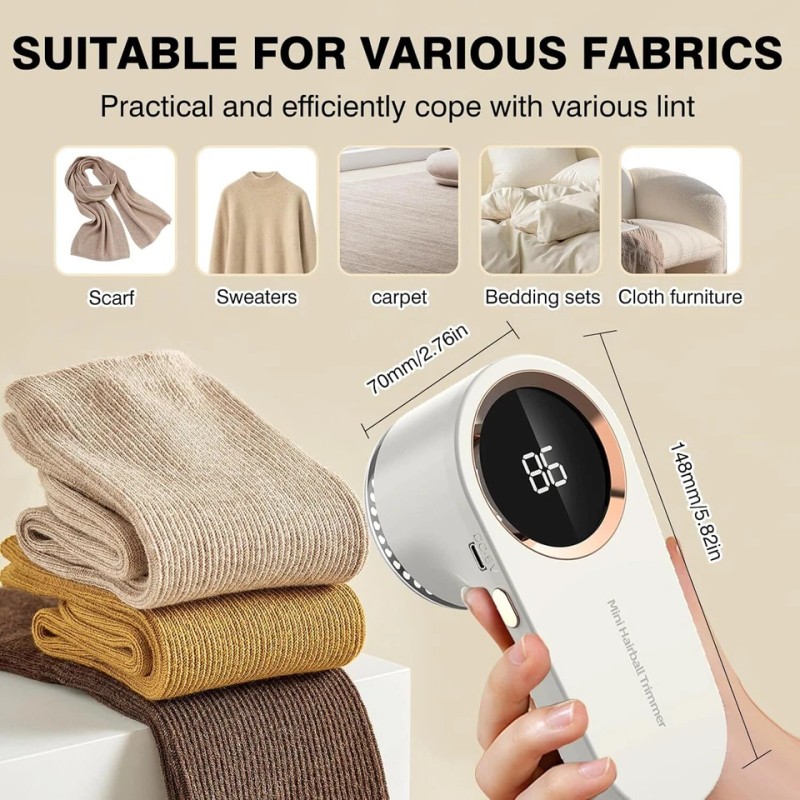 Rechargeable Electric Clothes Lint Pill Fluff Remover Fabric Sweater Fuzz