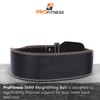 ProFitness Genuine Leather Tapered Workout Belt (4 Inches Wide) -