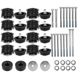 KF04058BK Body Cab Mount Bushings Kit Replacement for Ford F-250 F-350 Super Duty 2WD/4WD 1999-2007, with Steel Sleeves & Hardware