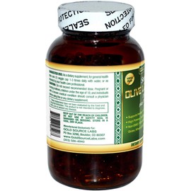 Gold Source Labs Organic Olive Leaf Extract Capsules - Pure Organic Olive Leaf Plus Standardized Oleuropein Extract, 90 Vegetarian Caps, 400 mg Maximum Strength Complex for Immune Health