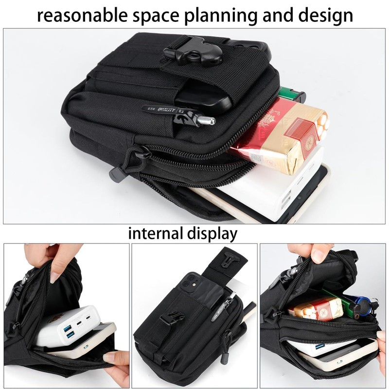 2 Pack Tactical EDC Pouch, Small Utility Pouches molle Phone