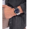 GUESS Men's 42mm Watch - Silver Tone Strap Blue Dial