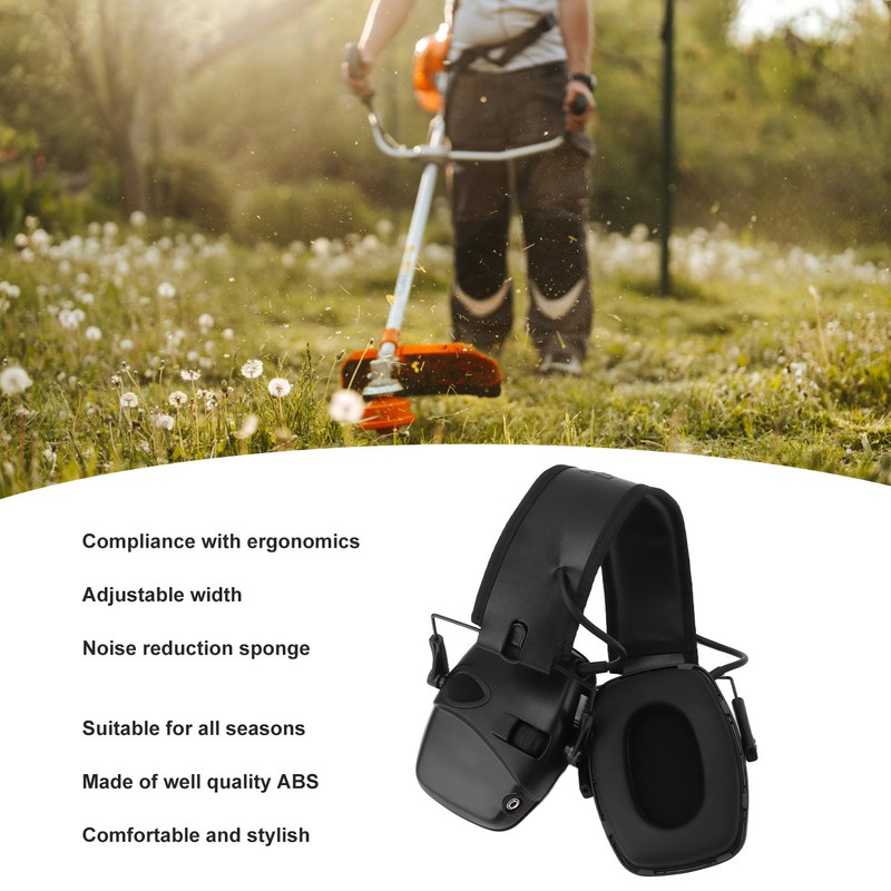 Walker Electronic Earmuffs Noise Cancellation Folding Hearing Protection Adjustable Earmuffs