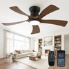 52 Inch Flush Mount Ceiling Fan with Lights, APP Control,