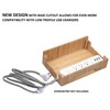 MobileVision Bamboo Charging Station & Multi Device Organizer Slim Version