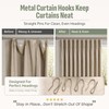 Curtain Hooks - Heavy Duty Metal Pin Hooks, 50 Pack