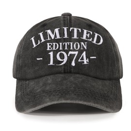 NOEMIN 50th-1974 Birthday Gifts for Men,Dad Birthday Gift - Baseball Caps Mens Cotton Adjustable Vintage